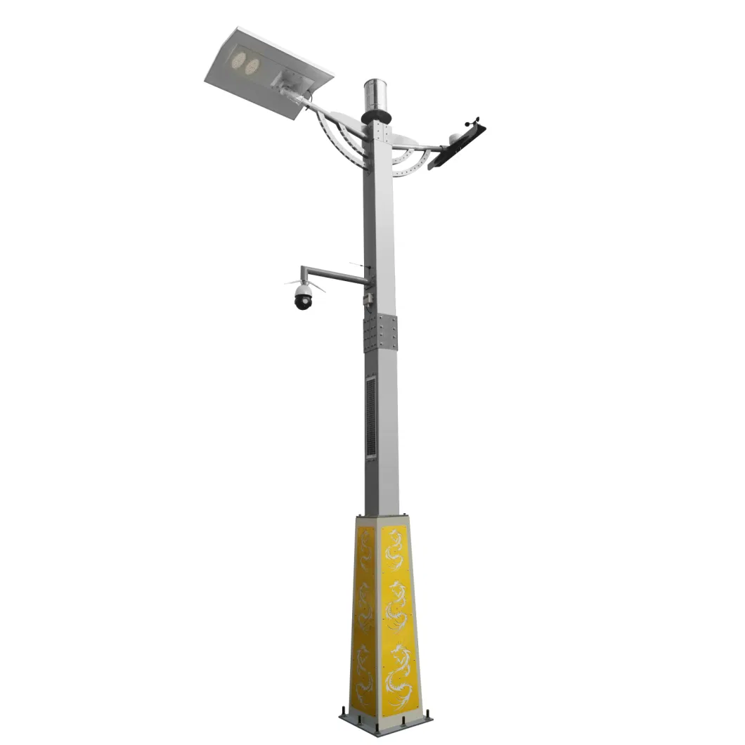 Multi-Function CCTV Camera Environmental Monitoring Solar LED Smart Light Pole