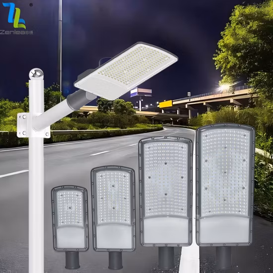 Commerce de gros personnalisé en aluminium extérieur route jardin éclairage d'inondation étanche IP67 50W 100W 150W 200W tout en un lampadaire solaire LED bifacial automatique