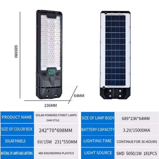 Lampadaire LED intelligent 50W 60W 70W 100W 120W 150W 200W 240W 300W Système Zigbee avec solution IoT sans fil