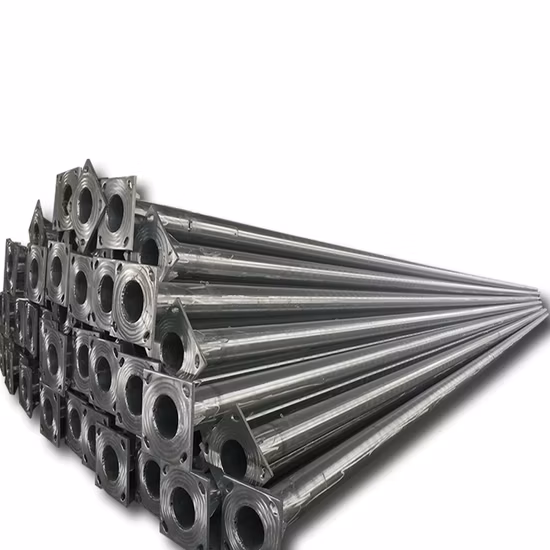 Hepu solaire/LED/haut/mât réverbère/éclairage/lampe ronde/octogonale polygonale conique Q235/345 chaud/DIP/poteau en acier galvanisé